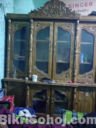 চিটাগাং এর সেগুন কাঠের ২পার্টের শোকেস